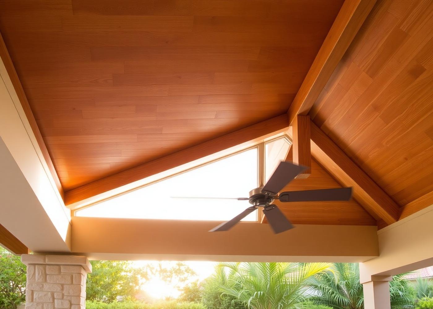 Cedar ceiling detail