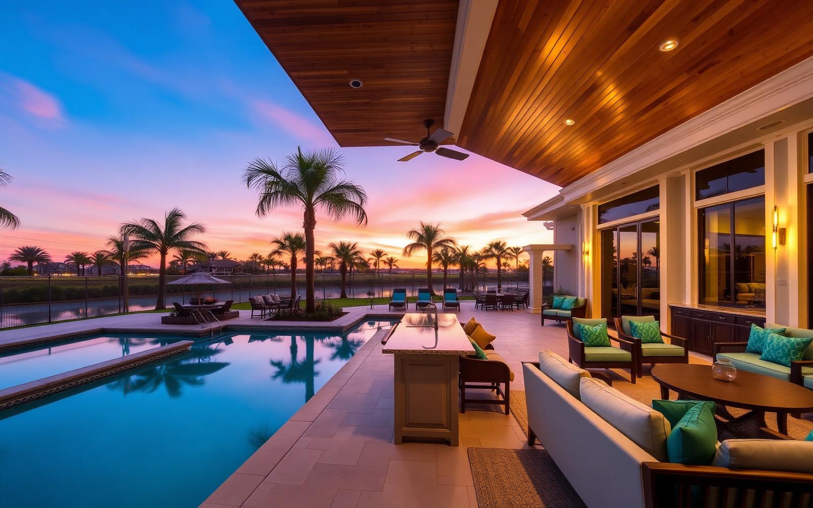Lanai at dusk